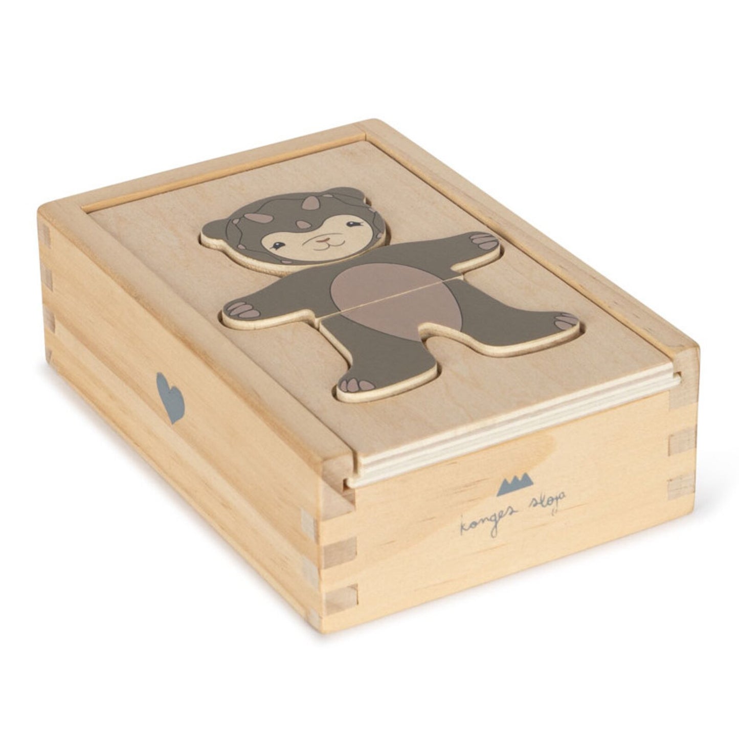 wooden dress up puzzle - animals
