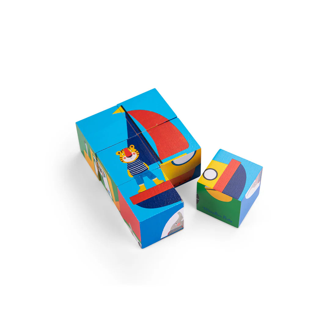 Les Popipop Puzzle 6 wooden cubes