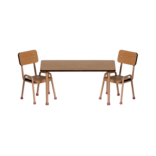 Table and chair set, Mouse - Dark powder