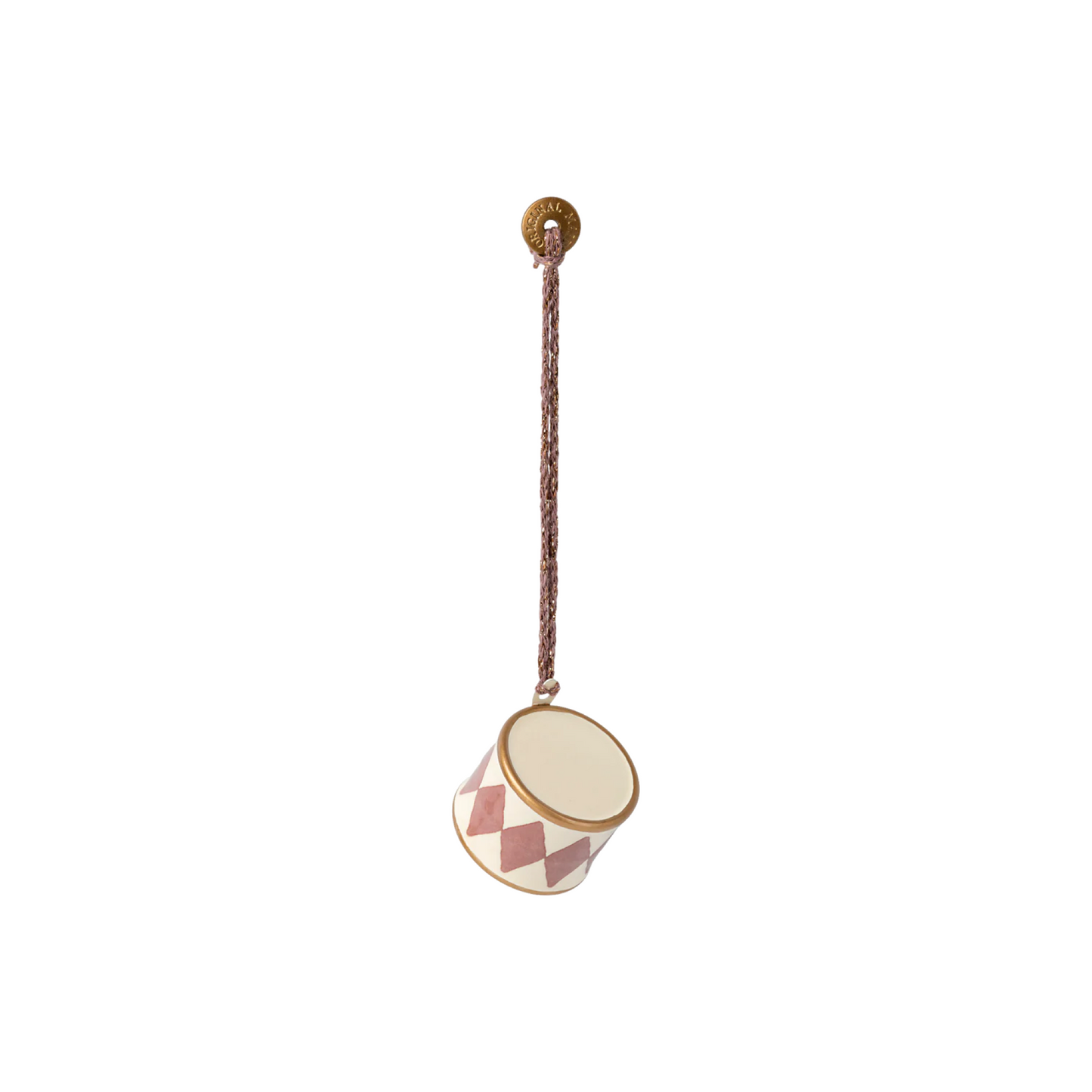 Metal ornament, Small drum - Light purple