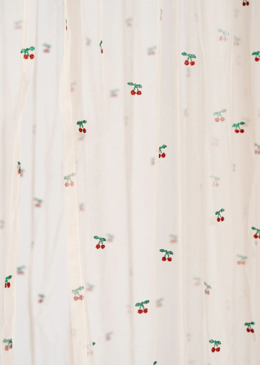 bed canopy tulle cherry glitter