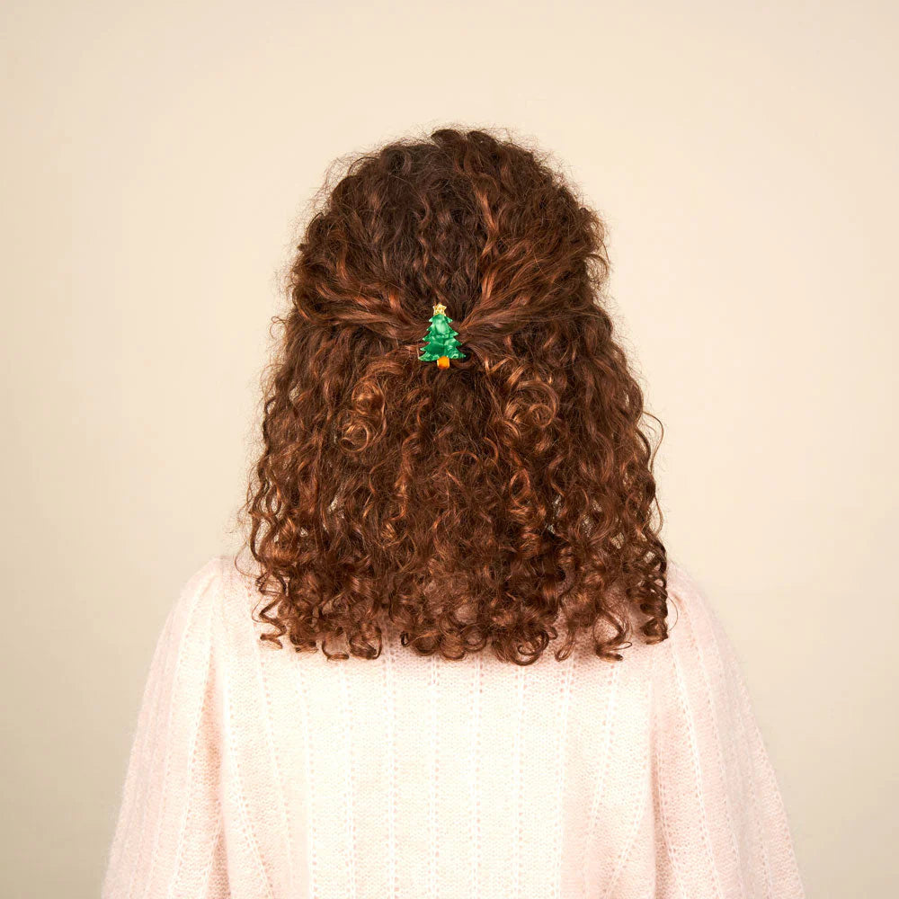Christmas tree hair clip