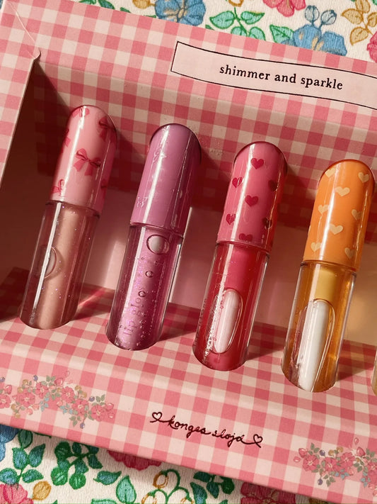 glitter lip gloss 5 pcs