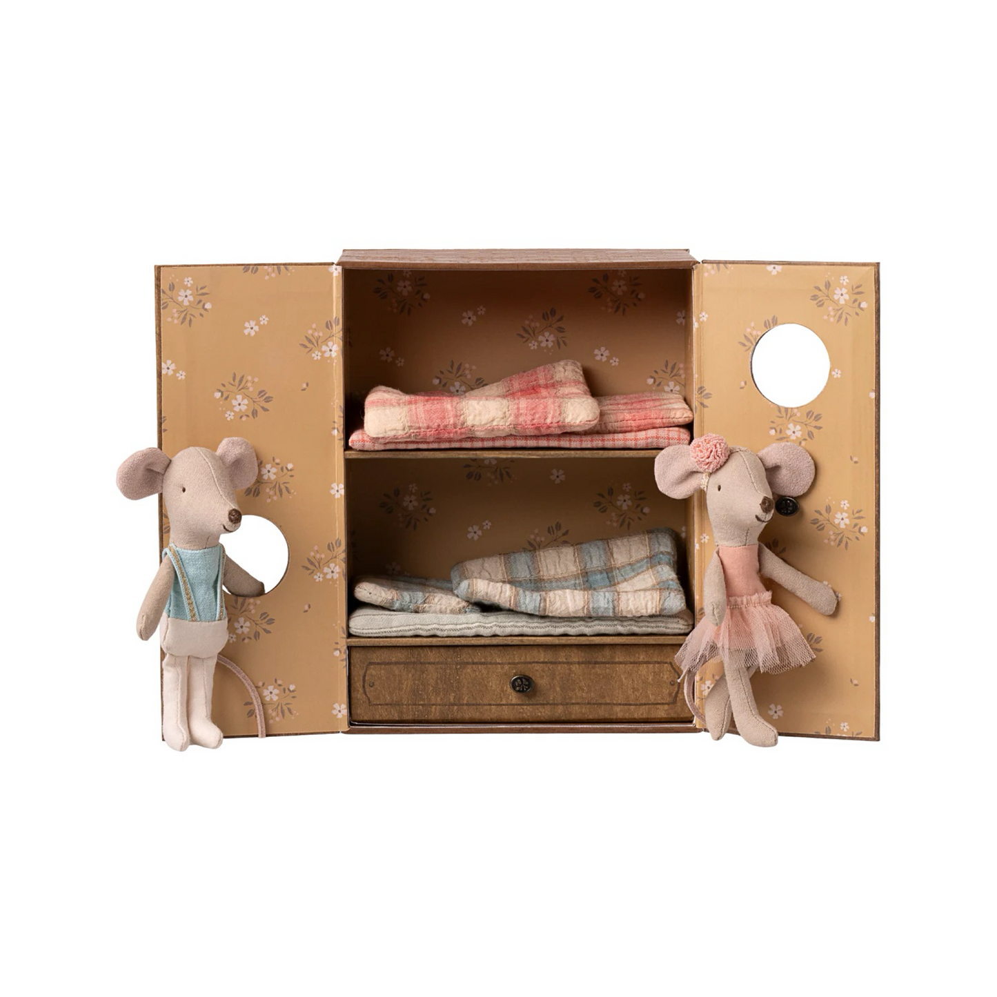 Ballet mice in dance studio, Little sister and brother