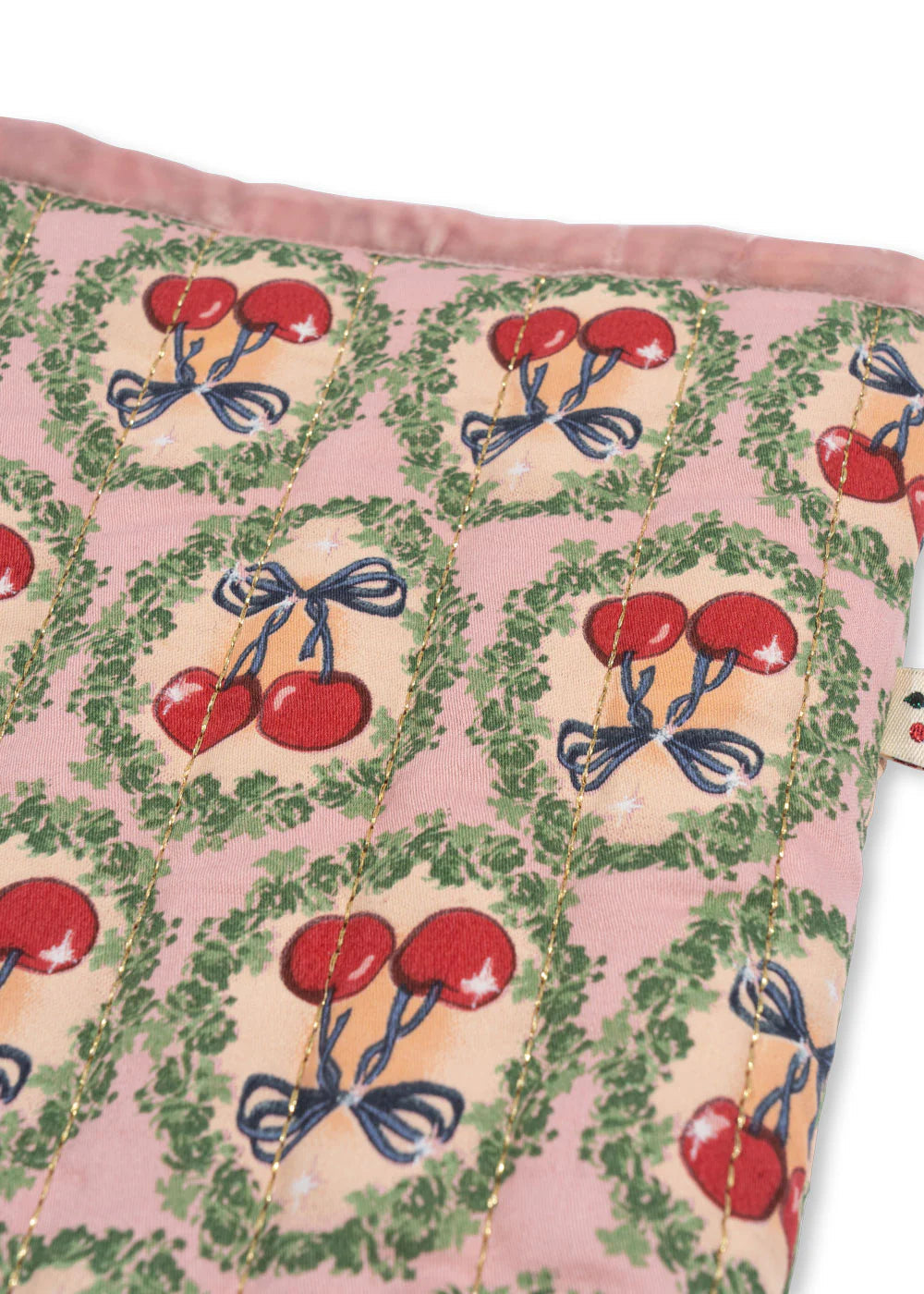 Christmas stocking - cherry bow