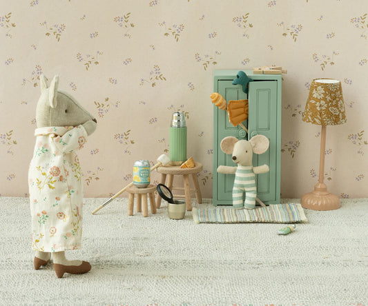 Closet for mice, soft blue