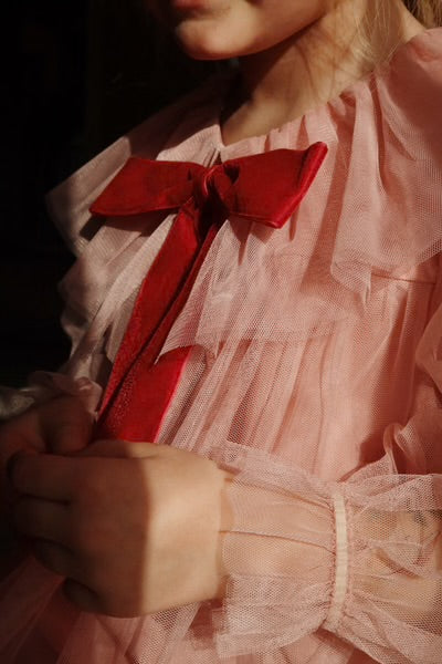 Bow dress - mellow rose