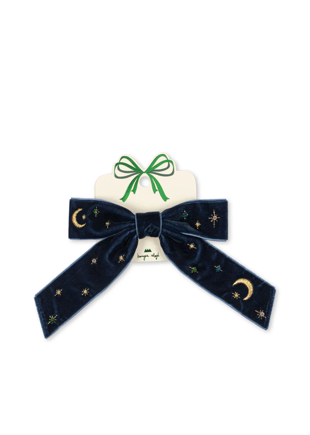 Velvet bow pearly hair clip