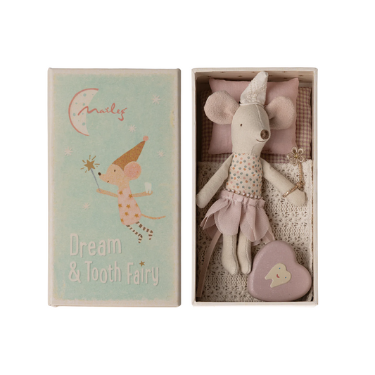 Tooth Fairy Mouse, Little Sister in Match Box