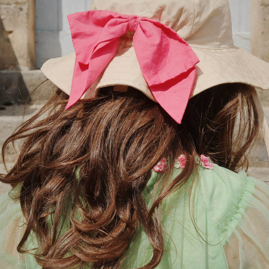verbena bow kitty sun hat - creme brulee