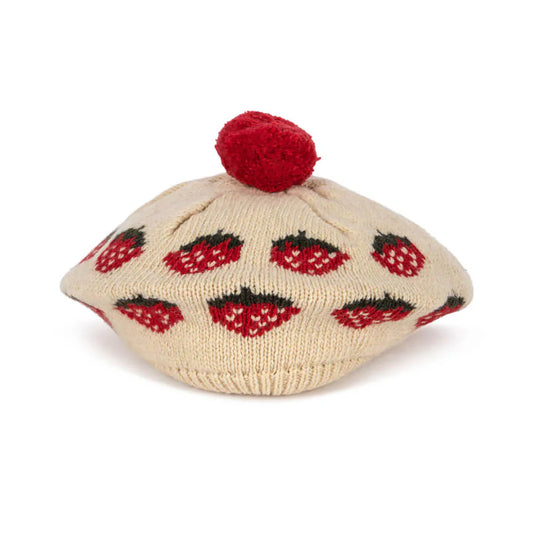 Belou Knit Beret - strawberry