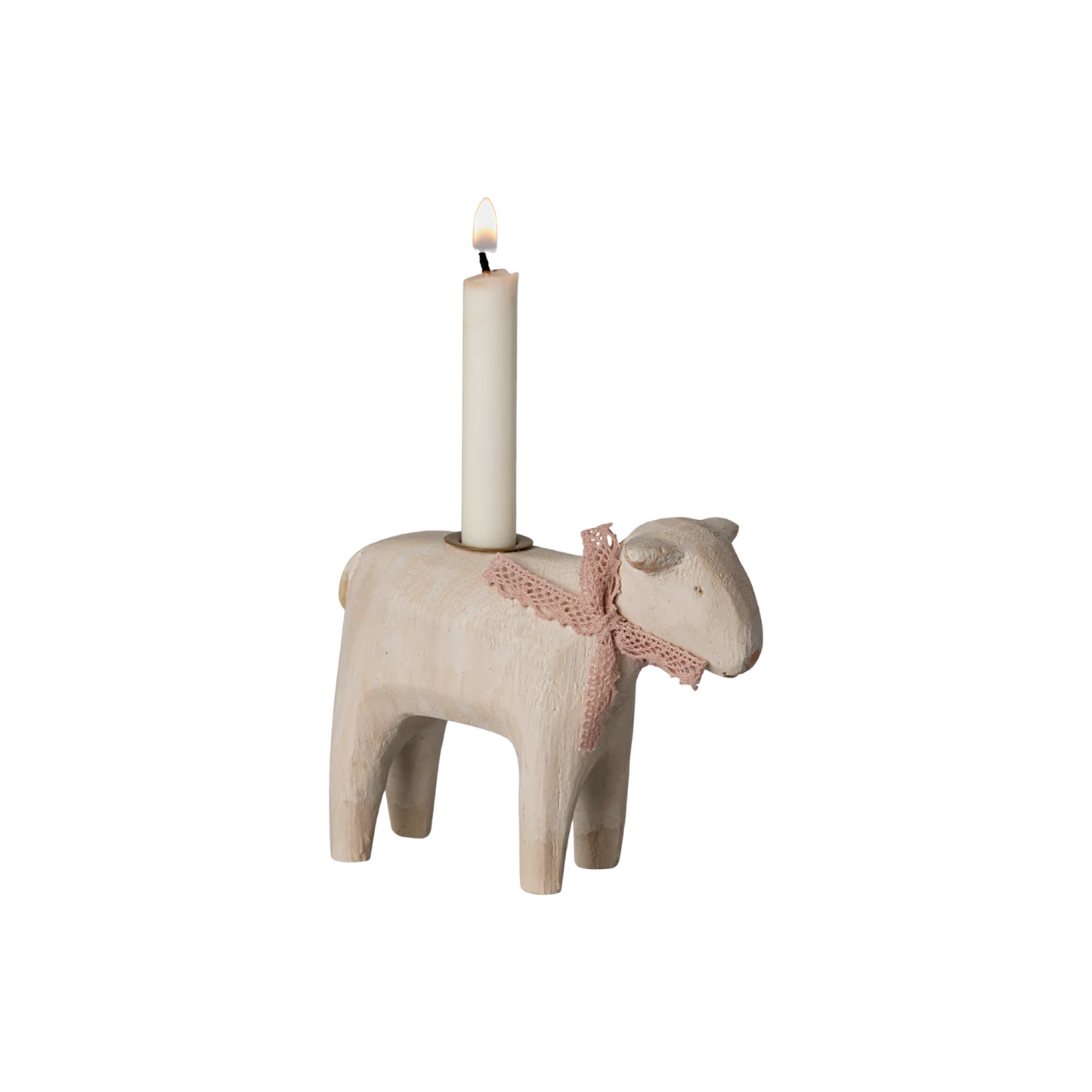 Candle holder, Lamb - Rose