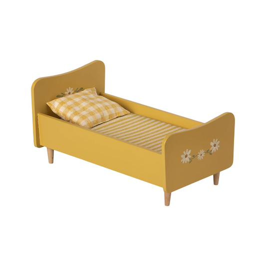 Wooden bed, Mini - Yellow