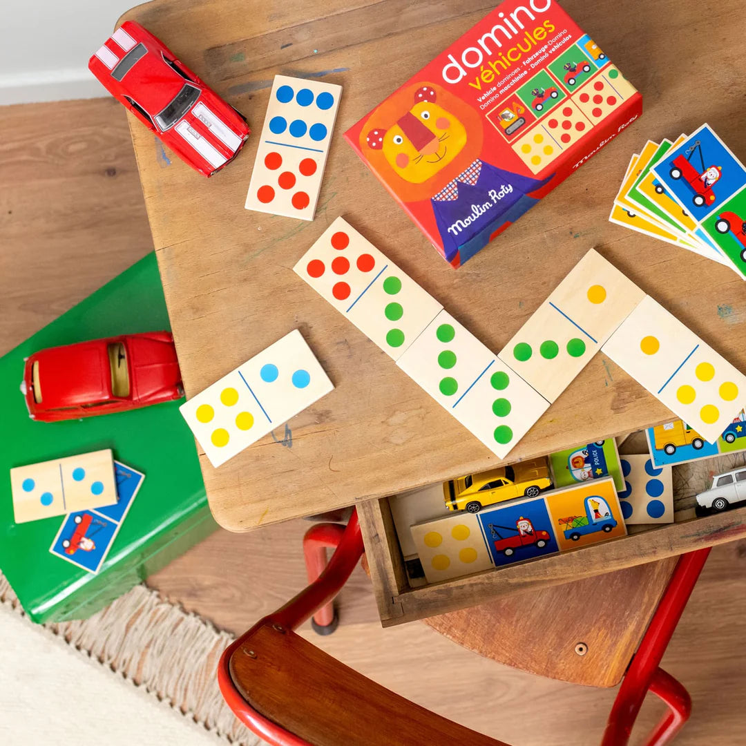 Les Popipop Wooden Dominoes Game