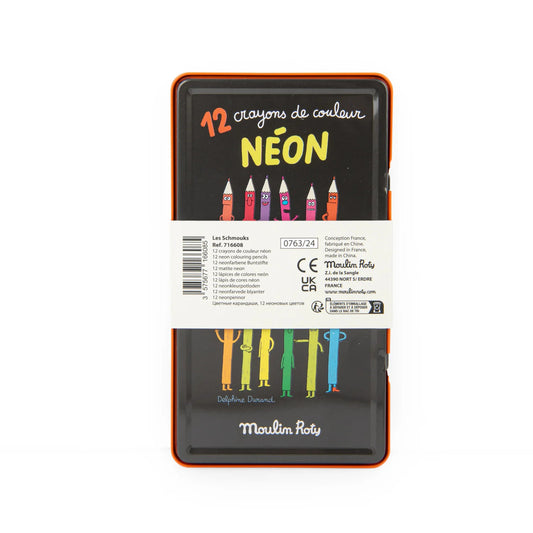 Les Schmouks 12 pcs neon color pencils