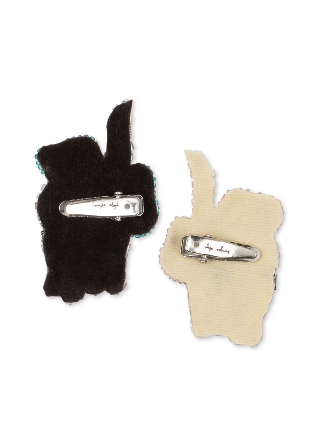 2 pack bow Kitty beaded hair clip 