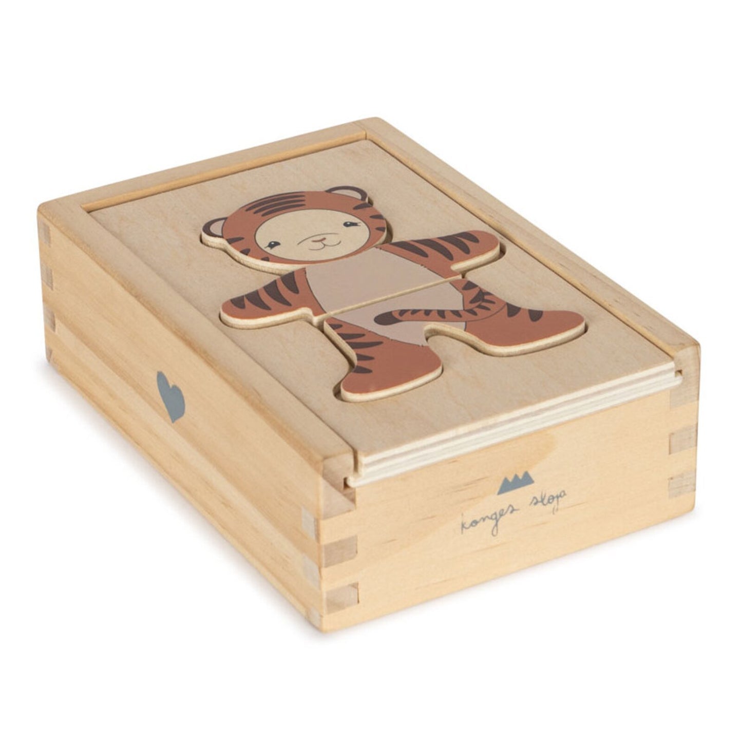 wooden dress up puzzle - animals