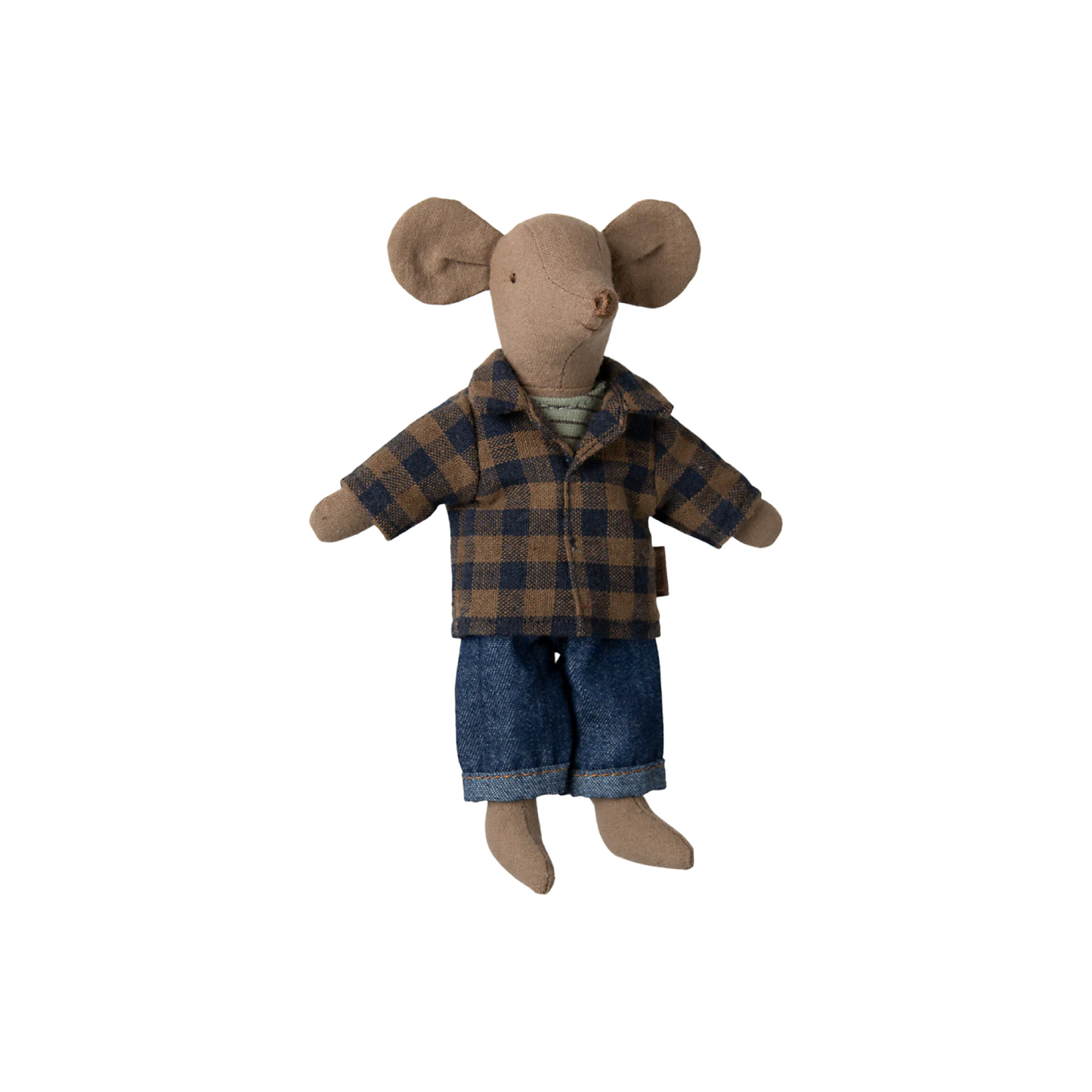 Brown checked shirt and pants, Dad mouse