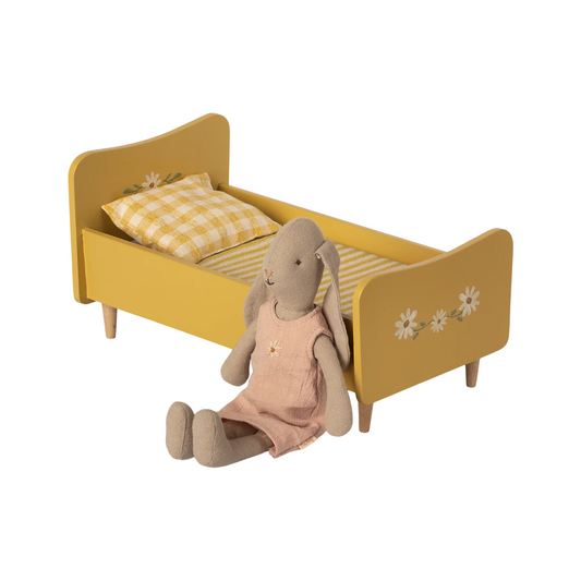 Wooden bed, Mini - Yellow