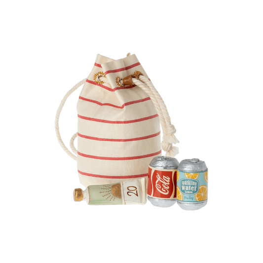 Bag with beach essentials