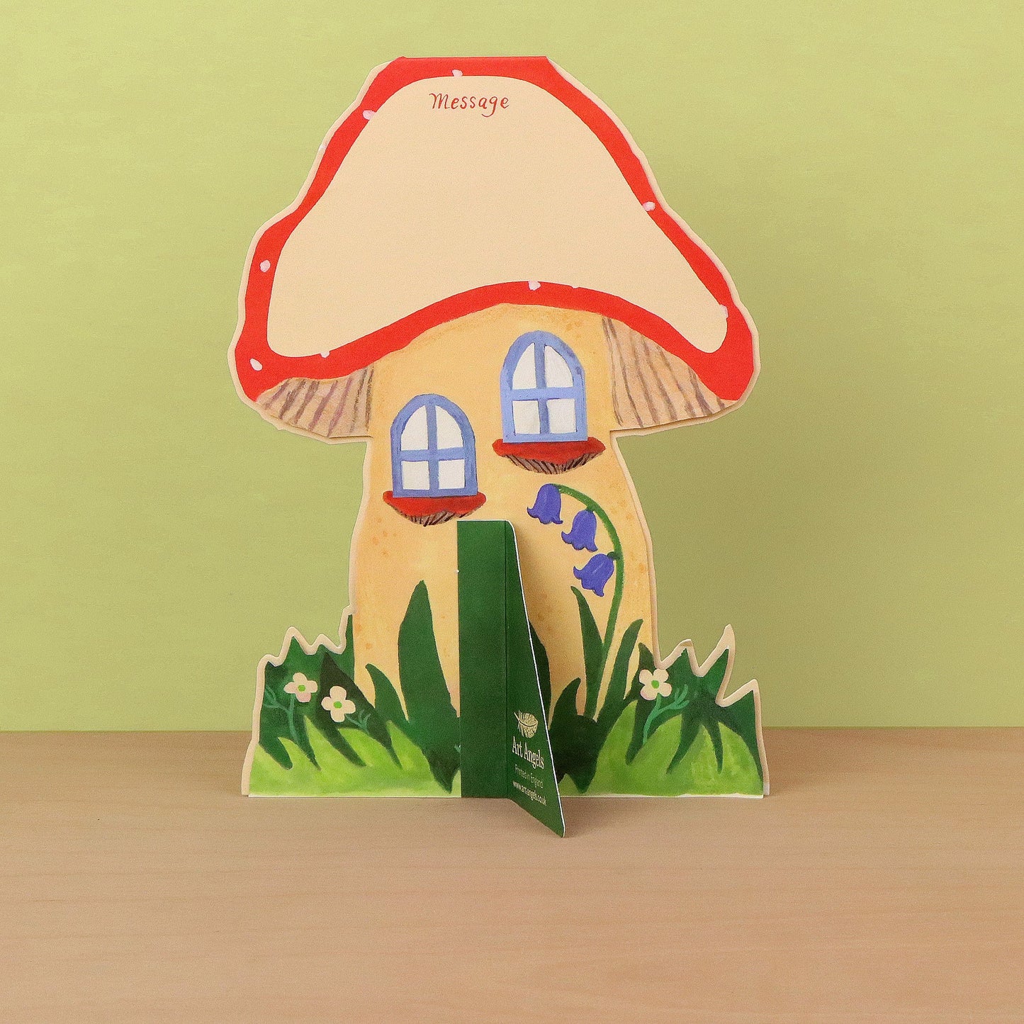 Toadstool Cottage die-cut card by Gemma Koomen