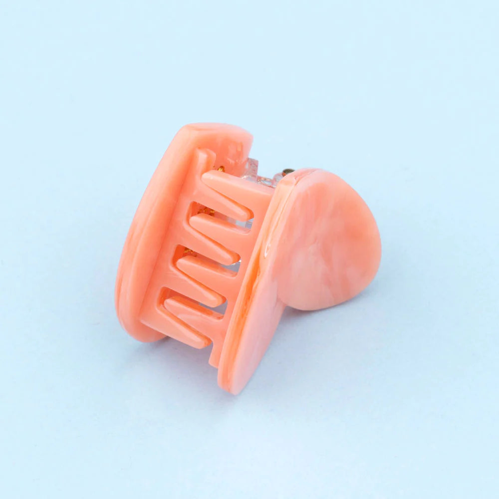 Mini Heart Hair Claw - Pink