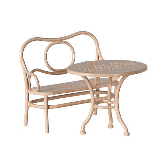 Café set, Mouse, Big - Pale pink