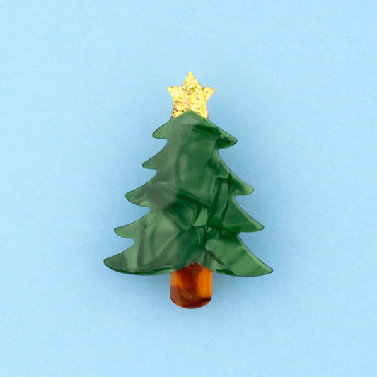 Christmas tree hair clip