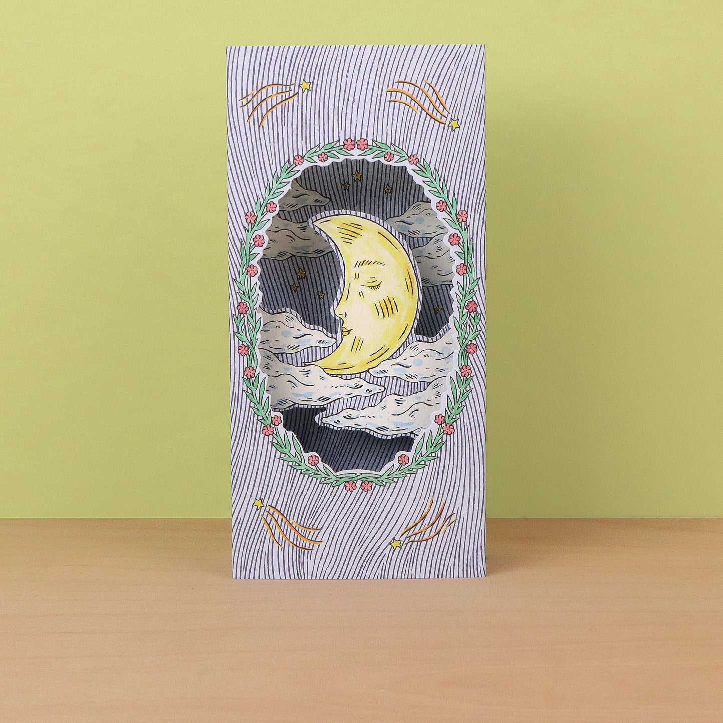 Magical Moon die-cut card by Fee Greening