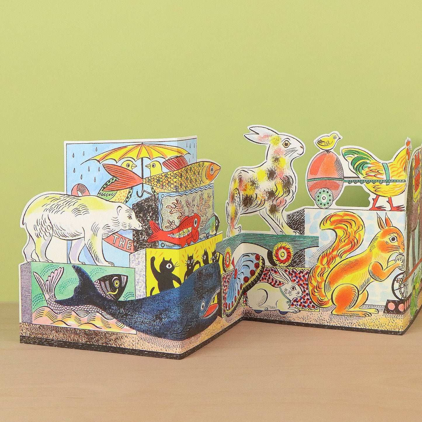 Tin Toys, Polar Bear To Elephant Die Cut die-cut card by Emily Sutton
