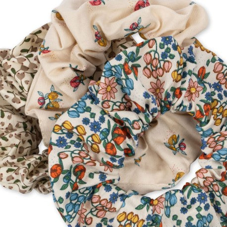 3 pack scrunchie big - peonia/bibi fleur/milk tank