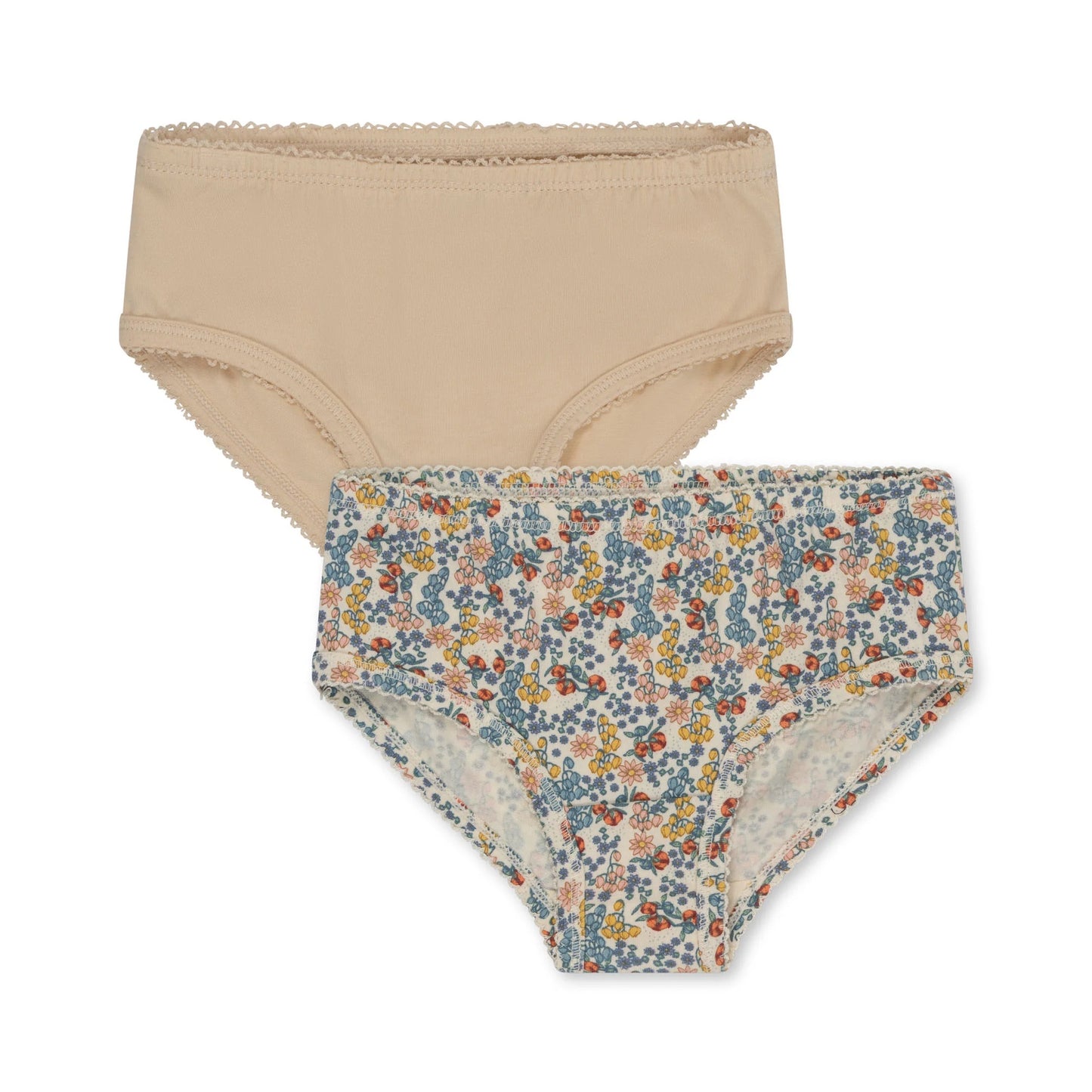 basic 2 pack girl underpants - bibi fleur/brazilian sand