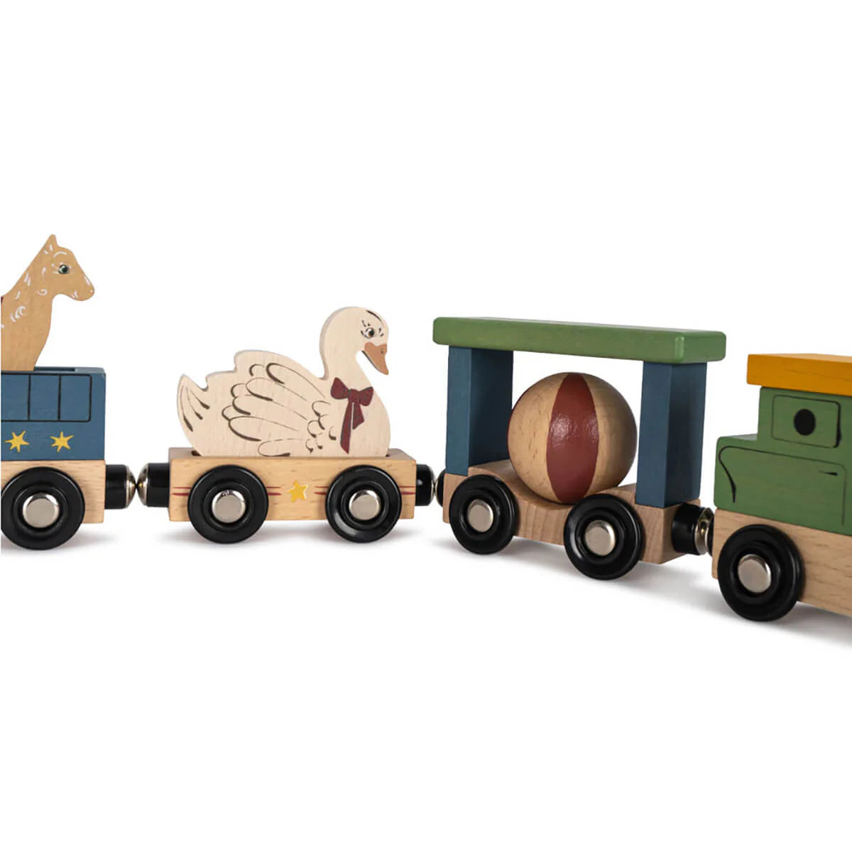 Wooden animal train