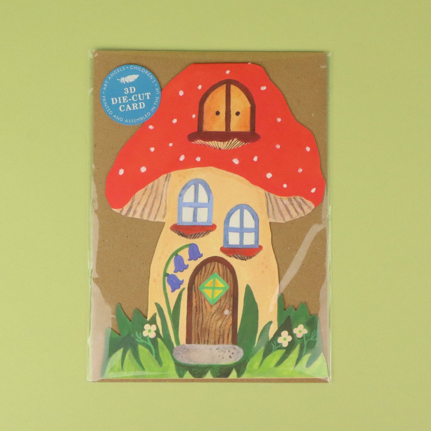 Toadstool Cottage die-cut card by Gemma Koomen