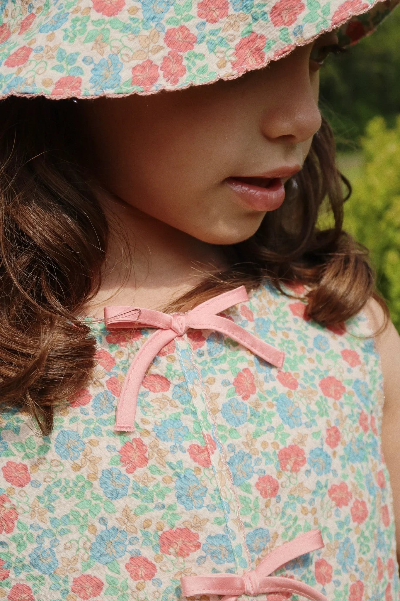 elin bow dress gots - fiola