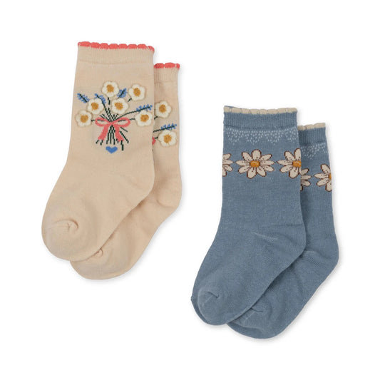 2 pack daisy socks - daisy/mix