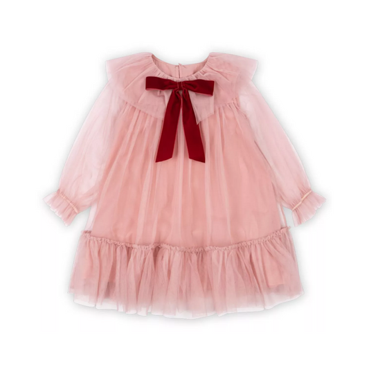 Bow dress - mellow rose