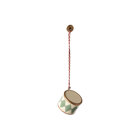 Metal ornament, Small drum - Mint