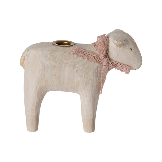 Candle holder, Lamb - Rose