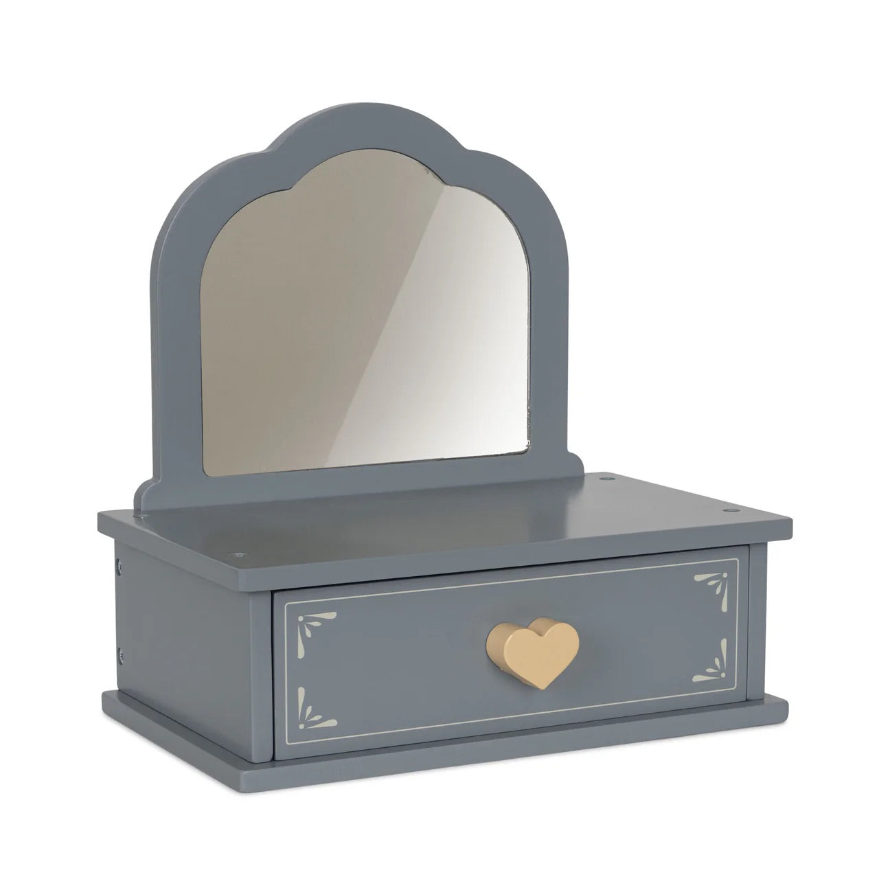 wooden makeup mirror with drawer - sleet