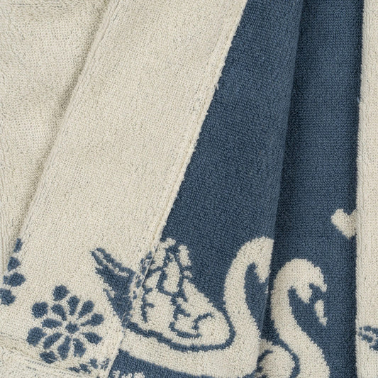 terry jacquard bathrobe - swan ขนาด Junior