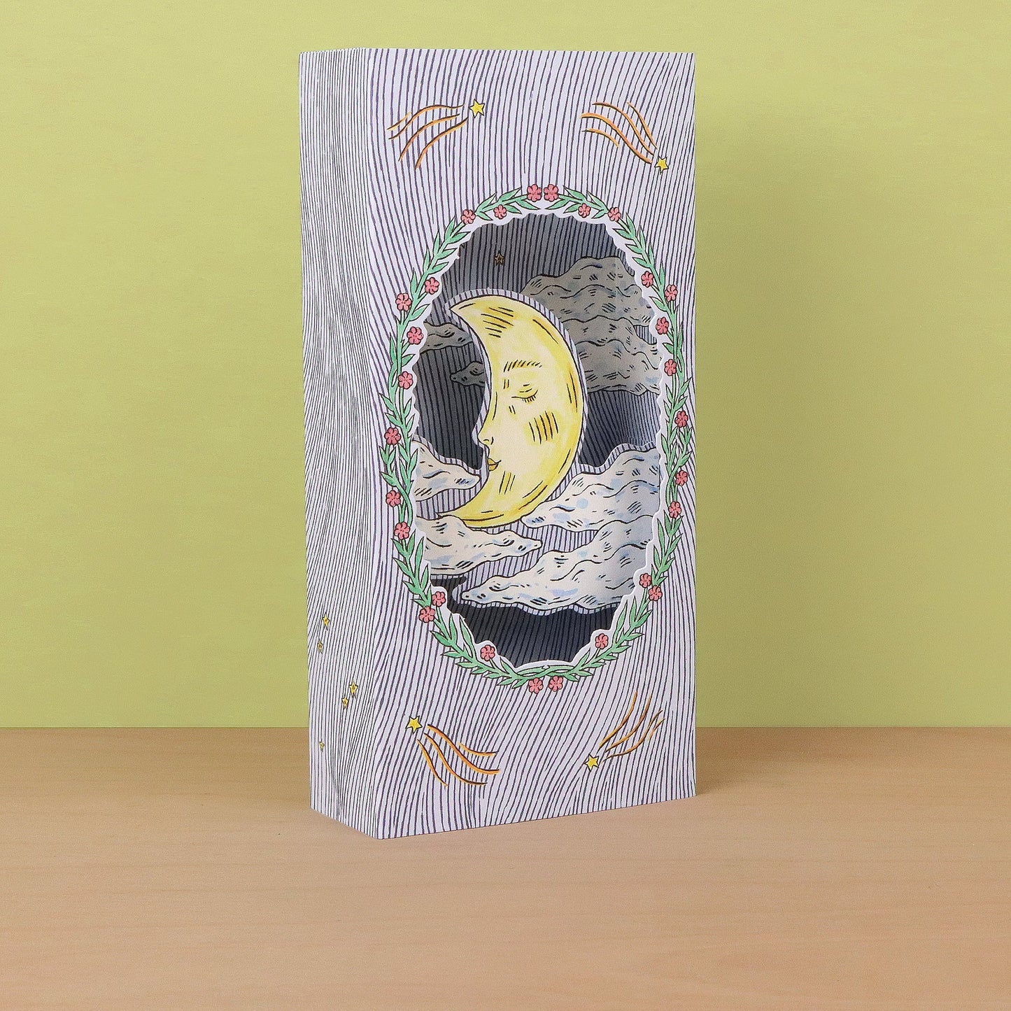 Magical Moon die-cut card by Fee Greening