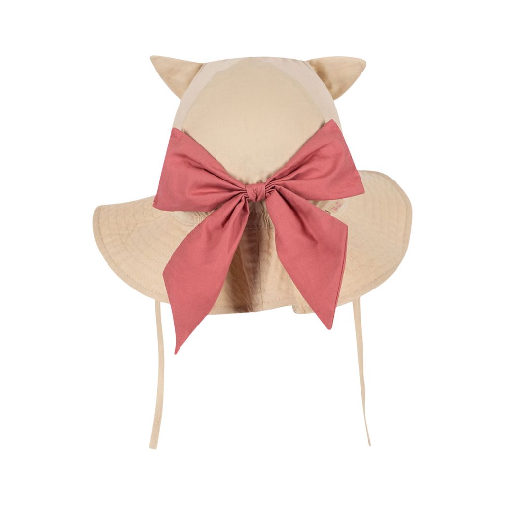 verbena bow kitty sun hat - creme brulee