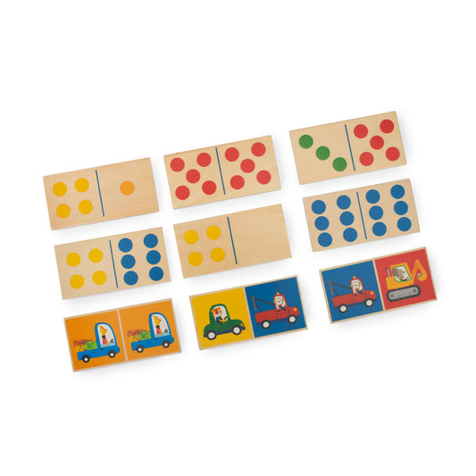 Les Popipop Wooden Dominoes Game