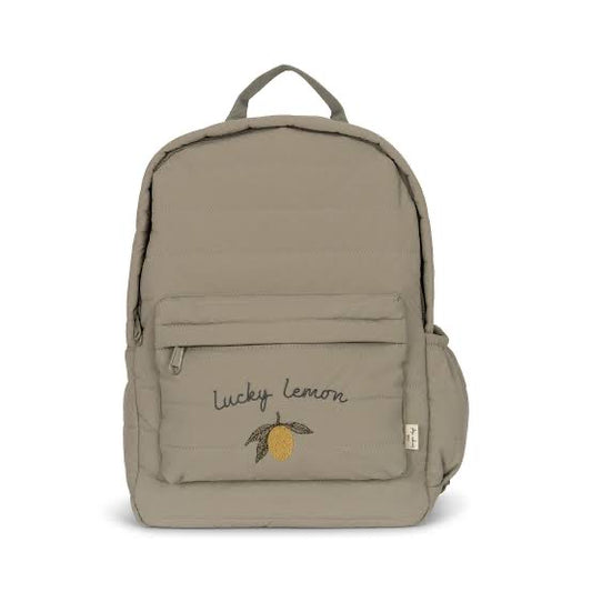 juno quilted backpack midi - lemon