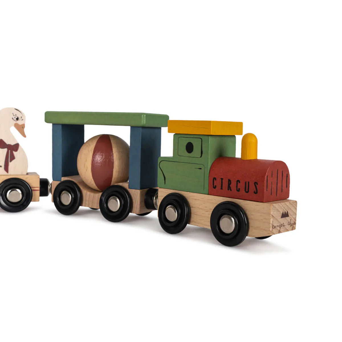 Wooden animal train