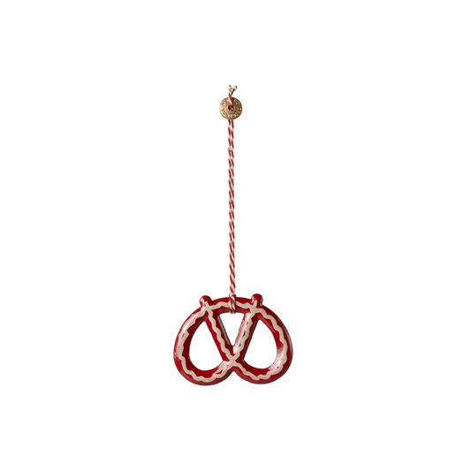 Metal ornament, Pretzel - Stripe