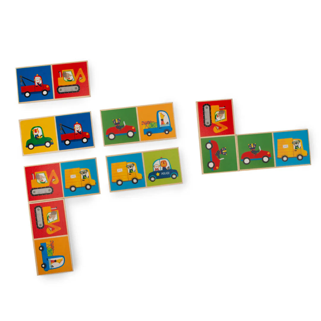 Les Popipop Wooden Dominoes Game