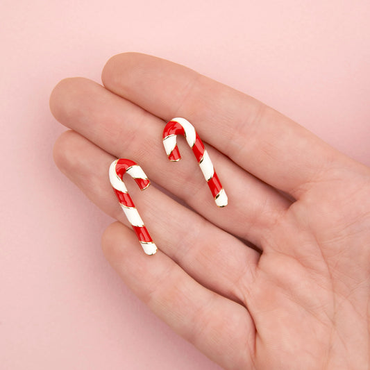 Candy cane earrings