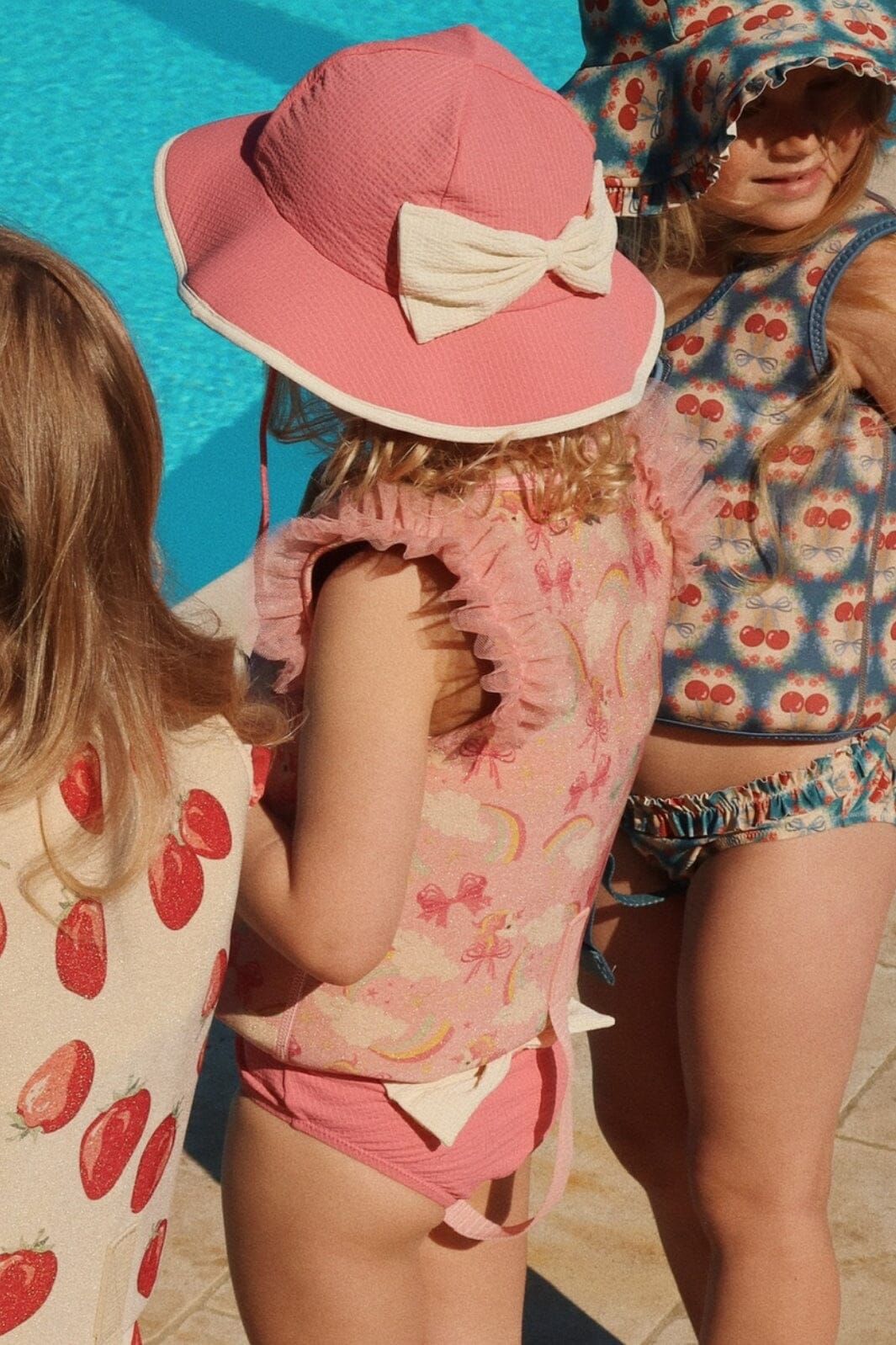 amelia swim vest - rainbow bow